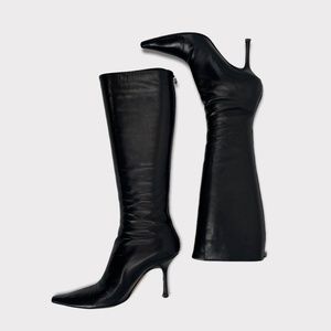 Jimmy Choo Black Tall Stiletto Heeled Boots